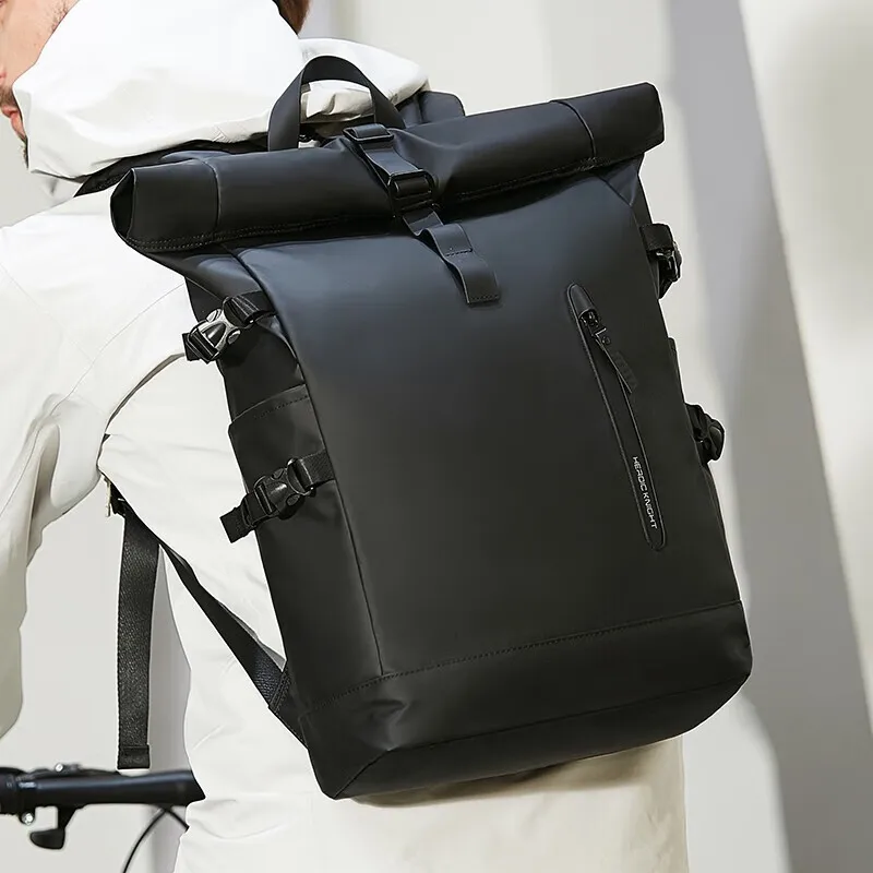 

Уличный дорожный рюкзак с рулонным верхом, мужской пригородный деловой компьютерный рюкзак, большая вместительная водонепроницаемая расширяемая сумка для камеры