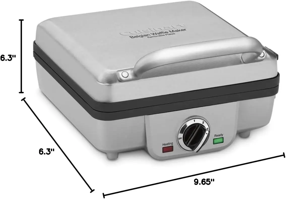 WAF-300P1 Belgian Waffle Maker with Pancake Plates, Brushed Stainless