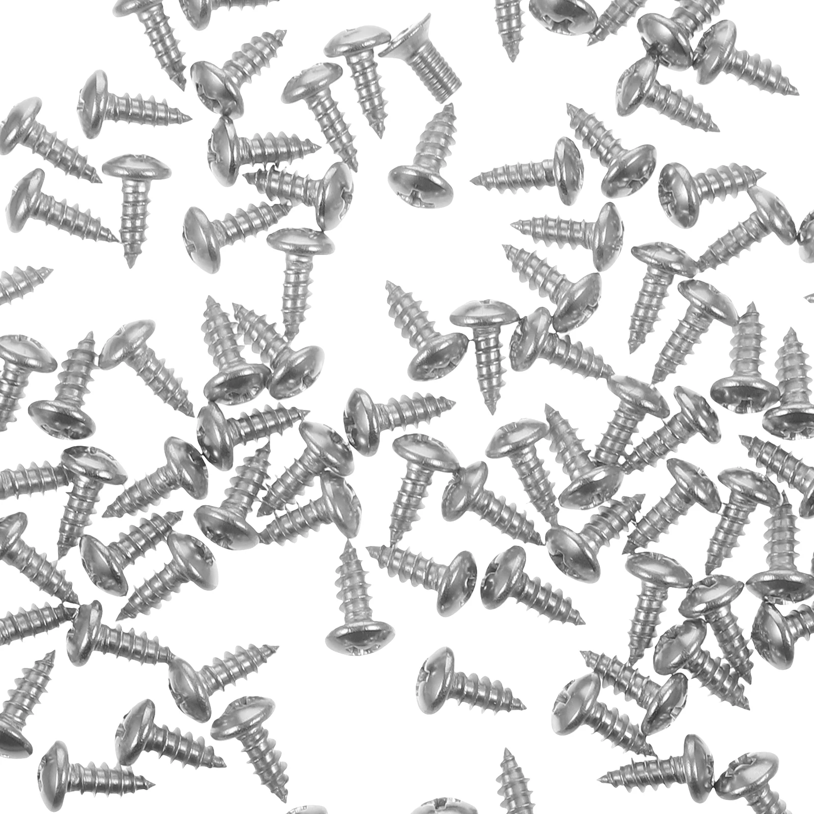 

100pcs Self-Tapping Stainless Steel Rust Resistant Diy Furniture Assembly Fasteners Sheet Metal Wall Plate