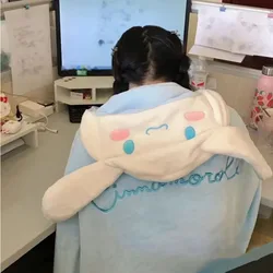 Sanrio Cinnamoroll Melody Cape Cloak Blanket Four Seasons Universal Winter Home Residence Dormitory Air Conditioning Blanket