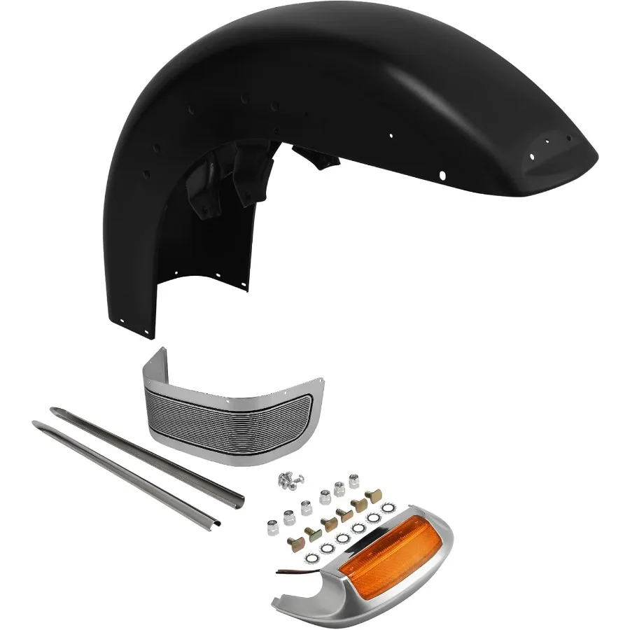 Conjunto de para-lama dianteiro adequado para harley touring flht electra glide clássico 8913 road king personalizado 0406 tour glide ultra clássico 899