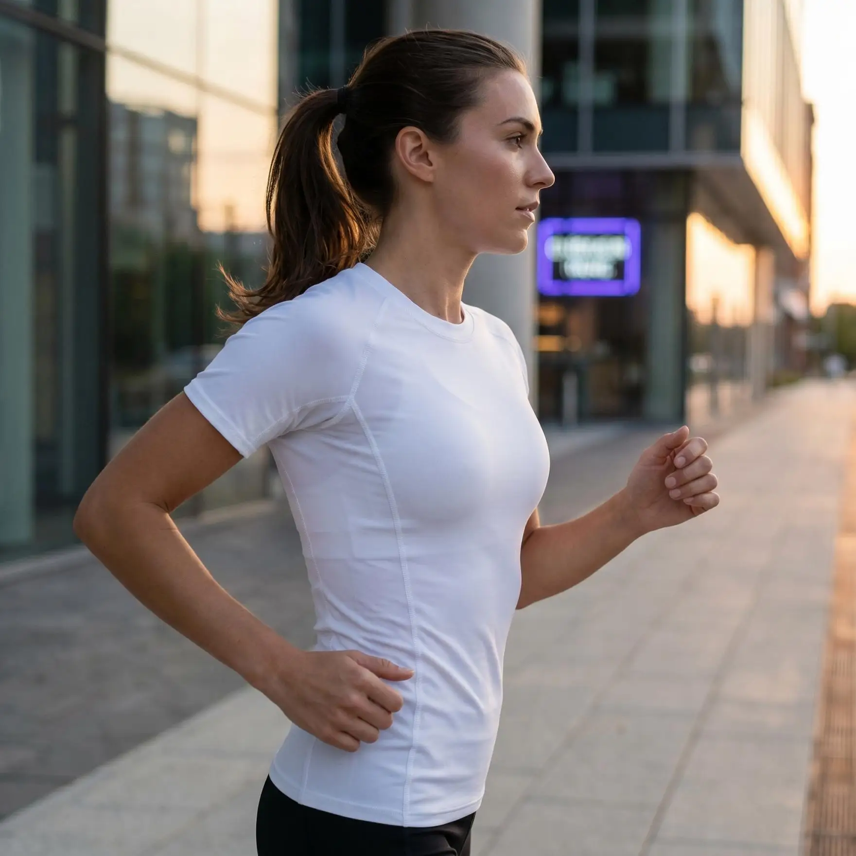 Women's Compression Shirt Short Sleeve Athletic Yoga Running T-Shirt Summer Gym Workout Quick Dry Stretchy Tees Tops Baselayer image 6