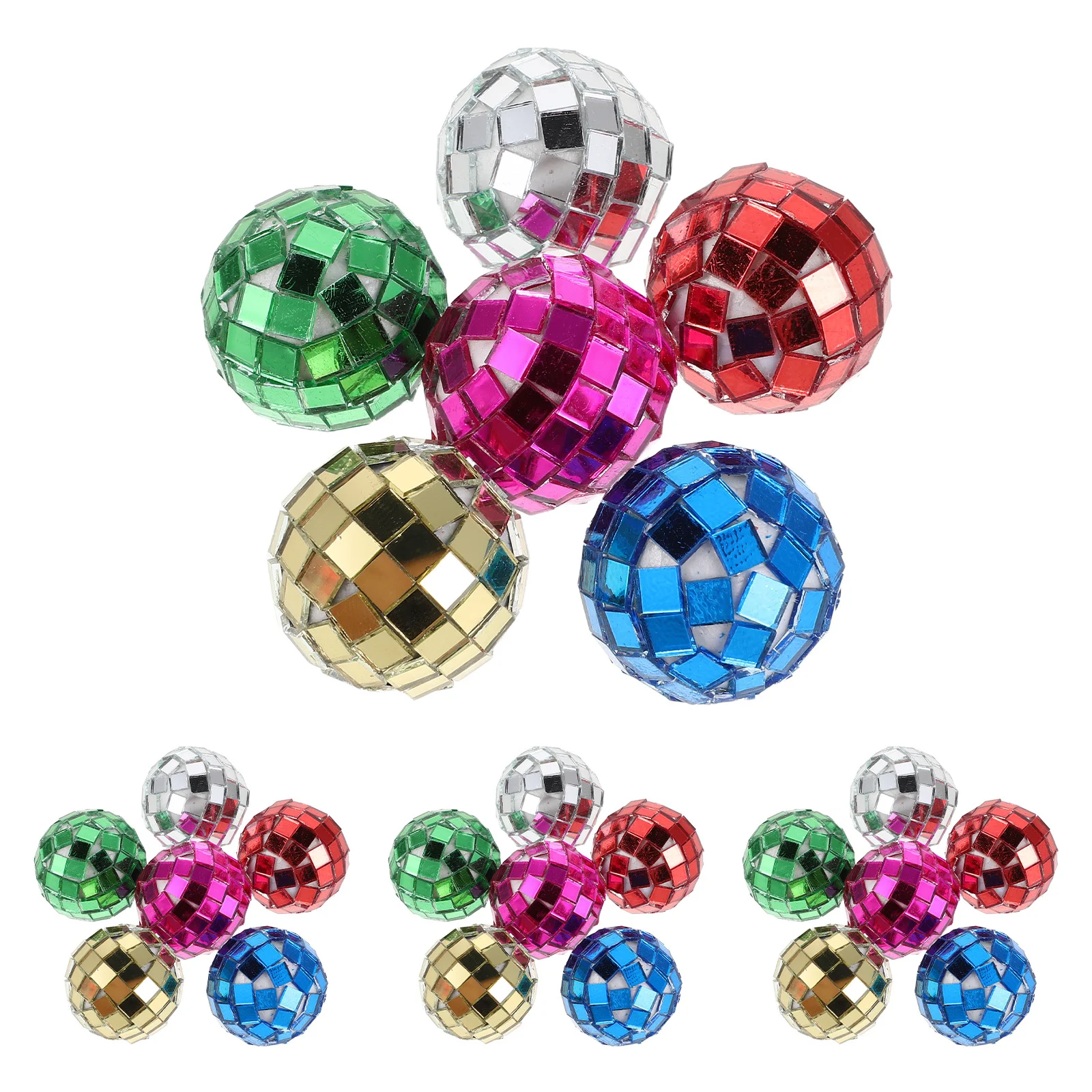 24 pezzi mini palline da discoteca a specchio 3 cm plastica riflettente scala 1:12 festa di Natale bar Ktv decorazioni natalizie mini palline da discoteca