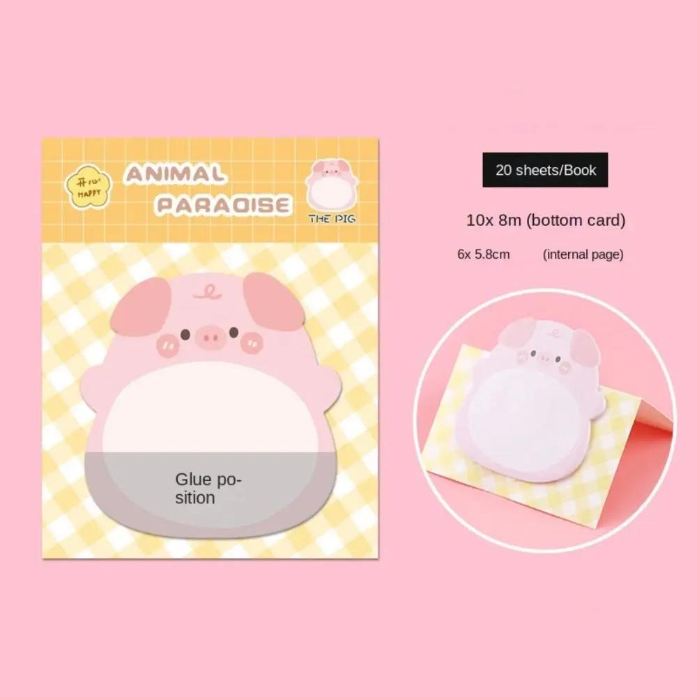 Self-stick Notes Animal Sticky Notes Notepad Thickened Stickers Cartoon Adhesive Memo Pads Penguin Rabbit
