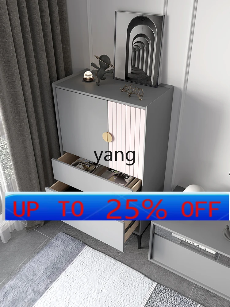

Lmm Italian simple solid wood chest, living room wall side cabinet, Nordic bedroom storage cabinet