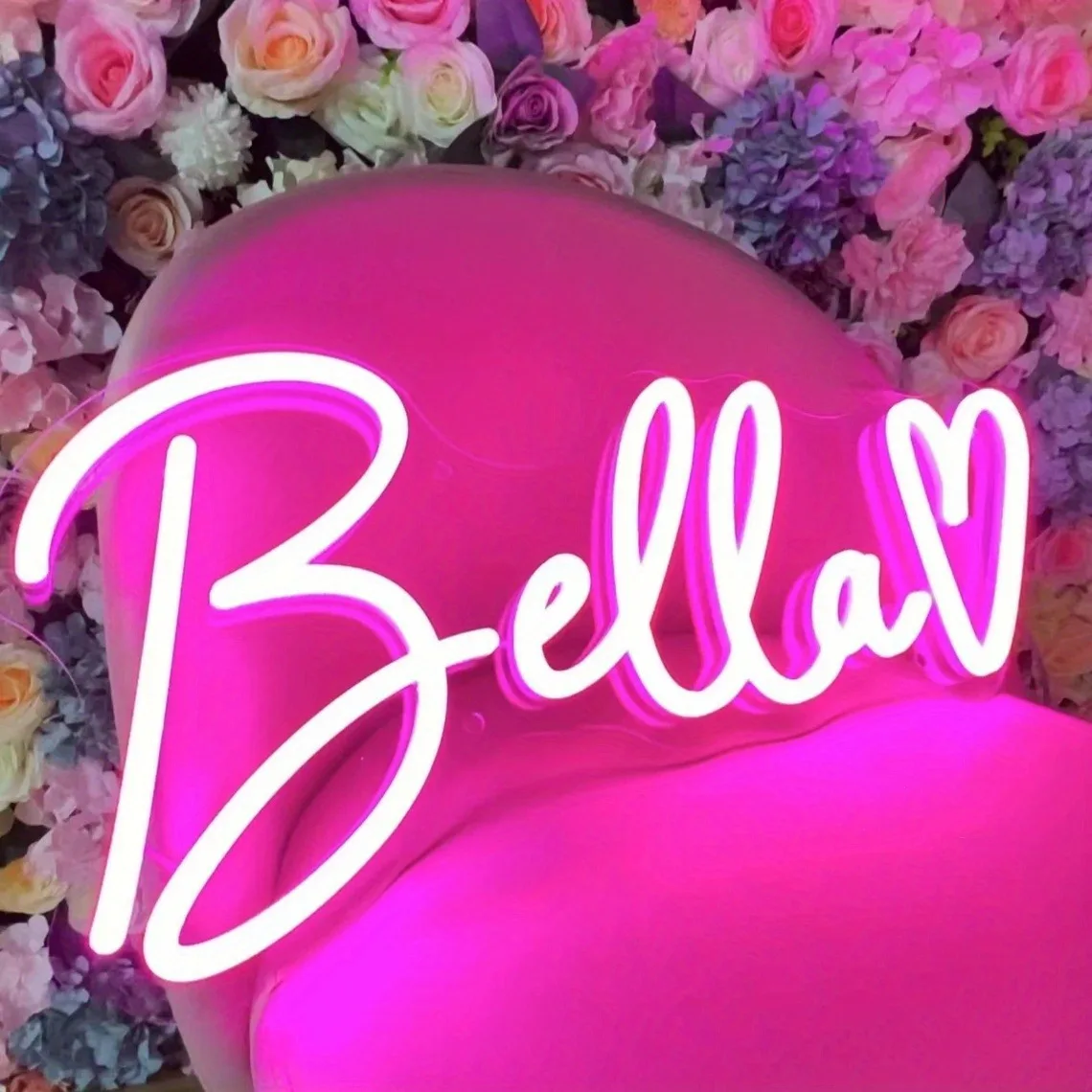 Custom LED Neon Sign USB Powered Personalized Neon Light with Switch, Wall Decor Night Light for Bedroom Party Wedding Birthday