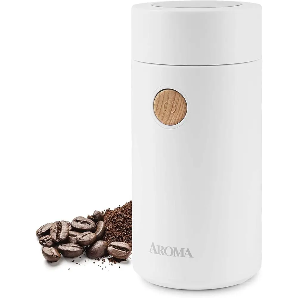 

Mini Coffee Grinder and Electric Herb Grinder with 304 Stainless Steel Blades and See-through Lid, 40g