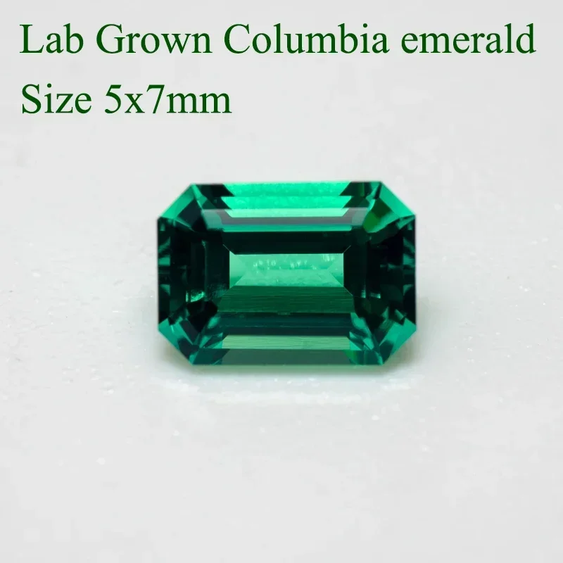 

Lab Grown Columbia Emeralds Rectangle Emerald Cut 5x7mm About 1.0ct Selectable AGL Certificate Advanced Jewelry Making Materials