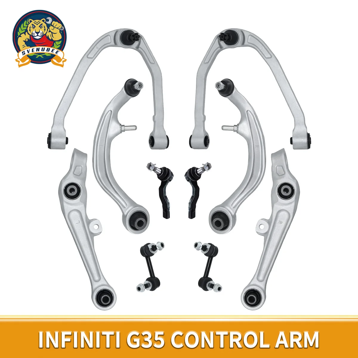 

Svenubee Front Upper Lower Control Arm Sway Bar End Link 10pcs for Infiniti G35 Nissan 350Z 2003 2004 2005 2006 2007 2008 2009