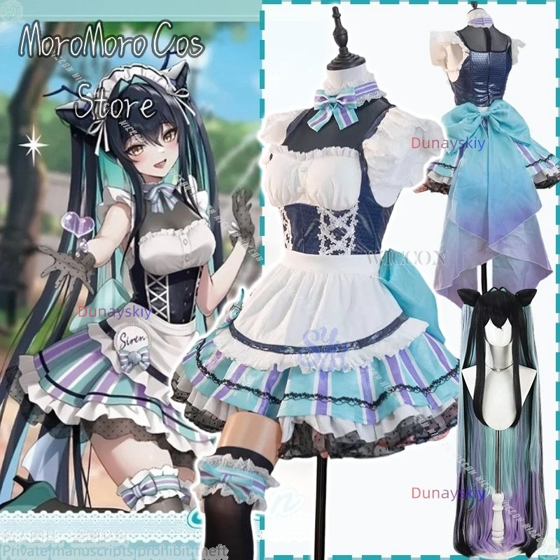

Anime Game NIKKE Goddess Of Victory Cosplay Old Tales コスプレ Kawaii Coffee Shop Maid Lolita Lavender Lace Cake Skirt Halloween