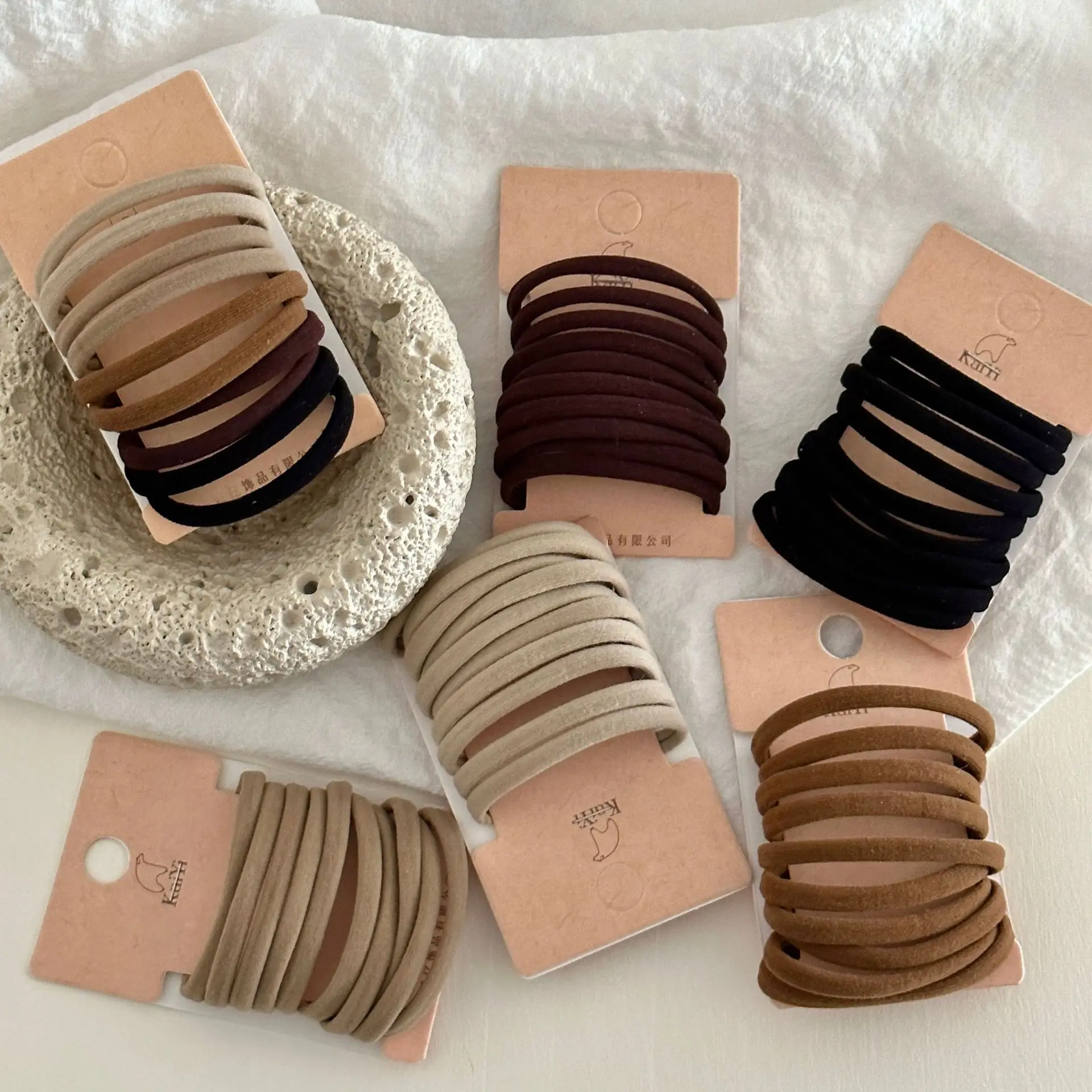10 Uds. De lazos para el cabello lisos y sedosos, bandas de goma elásticas suaves para mujer, bandas para la cabeza suaves sin tirar para cabello grueso y fino