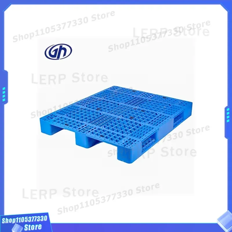 Large Blue Grid Plastic Tray Special Warehouse Storage Bin Heavy Duty Industrial Organizer Rack for Goods Pallet Logistics