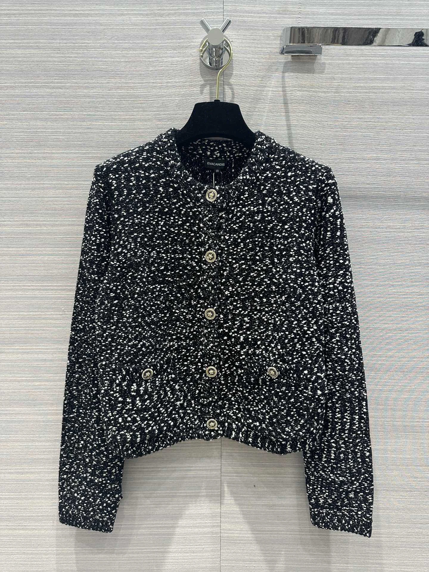 Vacandis-abrigo de un solo pecho con cuello redondo para mujer, chaqueta elegante de alta calidad, Tops de lujo para oficina, Vintage, Chic, otoño e invierno, nuevo