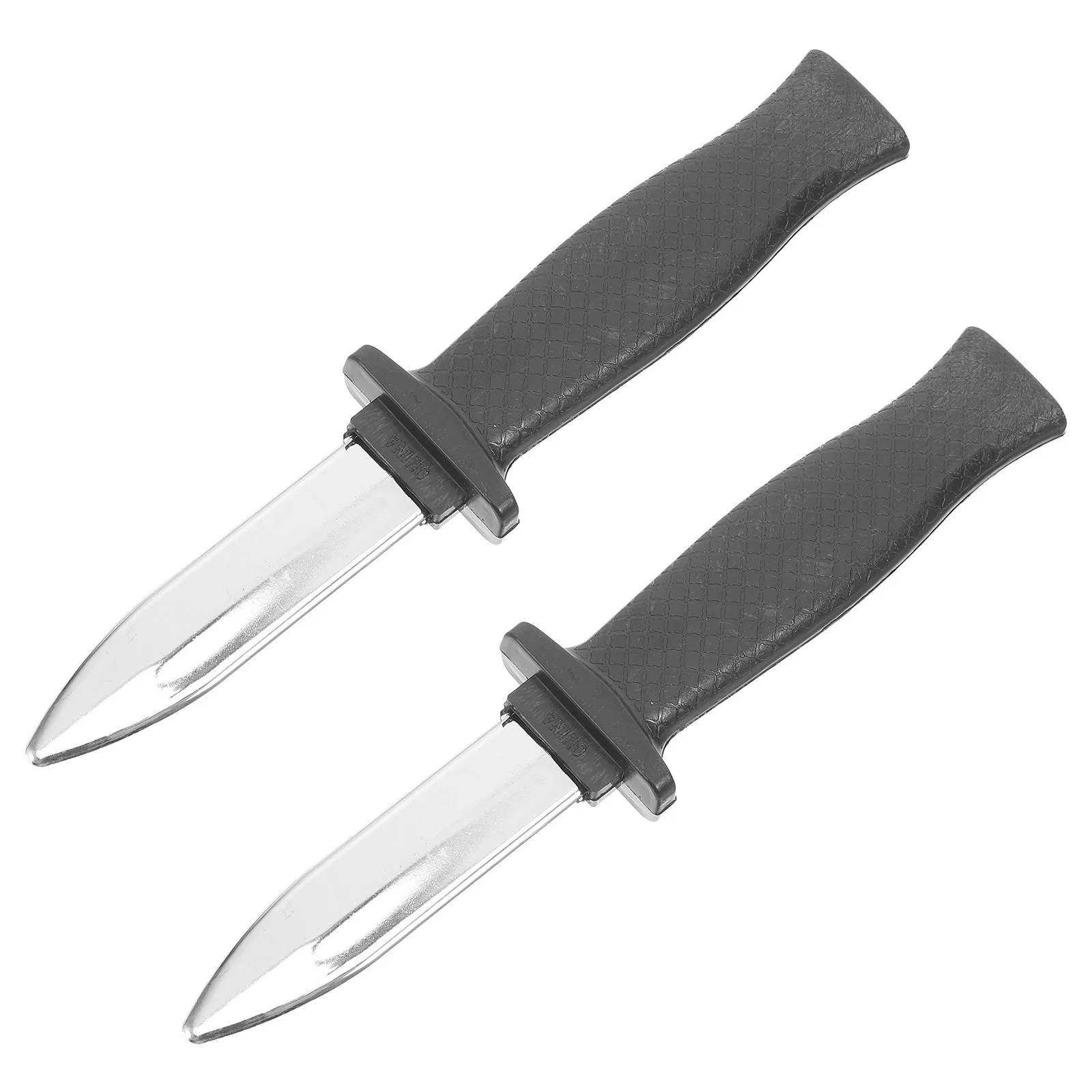 

2Pcs Retractable Knife Black Halloween Disappearing Sword Pranks Joke Novelty Entertainment Plastic Fake Retractable Knife