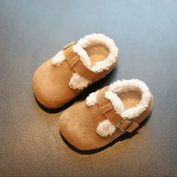 

Детская хлопковая обувь для детей 1–8 лет, утолщенная повседневная обувь с желтой подкладкой для мальчиков и девочек, мягкая нескользящая детская обувь цвета хаки