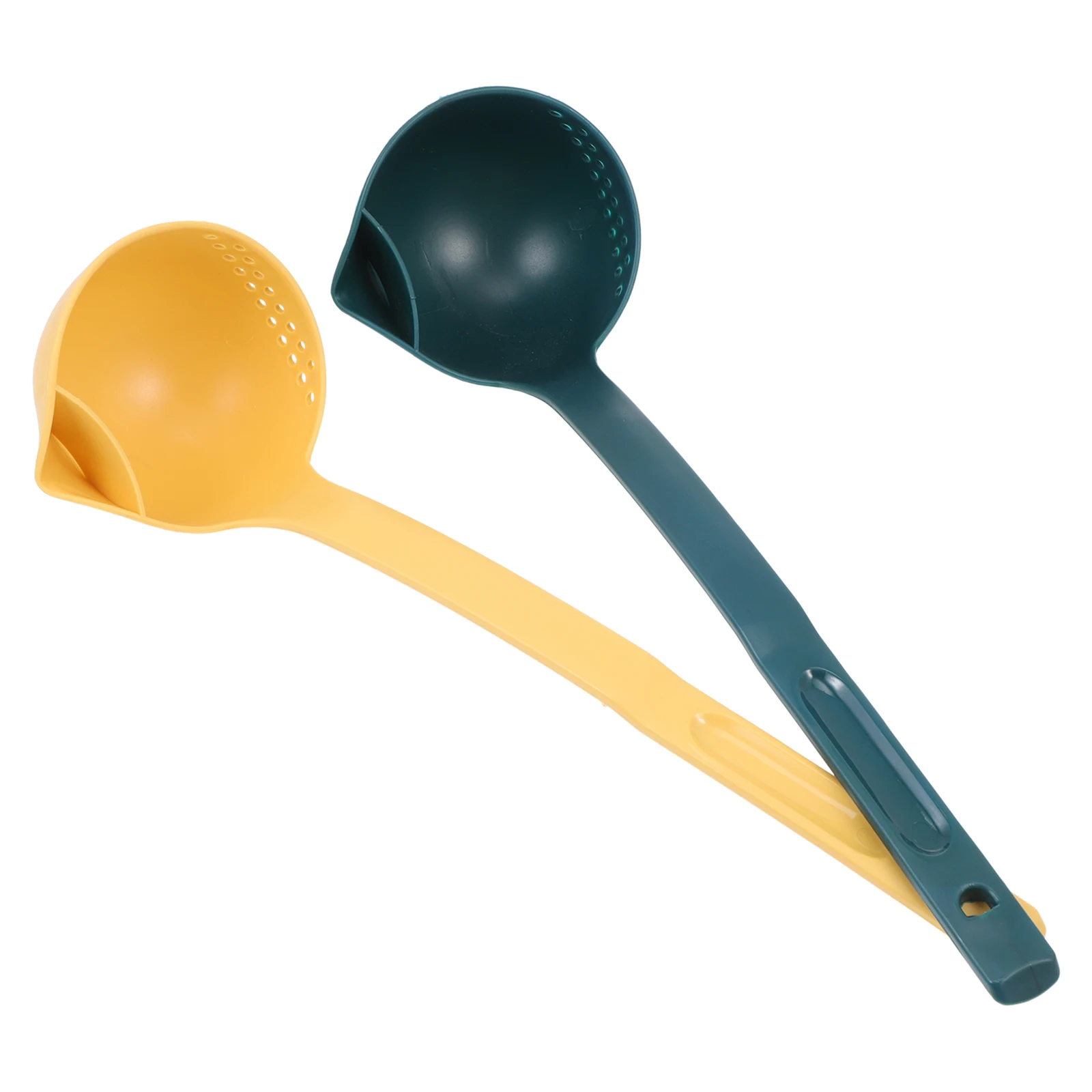 

Oil Separator Soup Spoon Kitchen Cookware Oil Filtering Scoop Home Gadget Grease Strainer Tool Long Resistant
