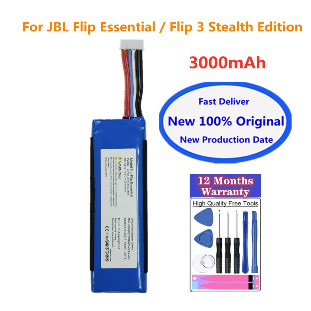 

Аккумулятор динамика для JBL Flip Essential, Flip 3 Stealth Edition, Flip 3 SE 02-553-3494 GSP 872693 L0748-LF Аккумуляторы