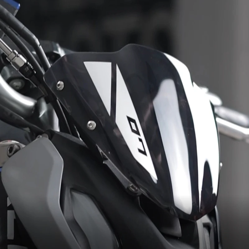 دراجة نارية هدية الزجاج الأمامي الشاشة الأمامية منحرف الرياح حامي لياماها MT07 MT-07 MT 07 2021 2022 2023 2024 الزجاج الأمامي #4