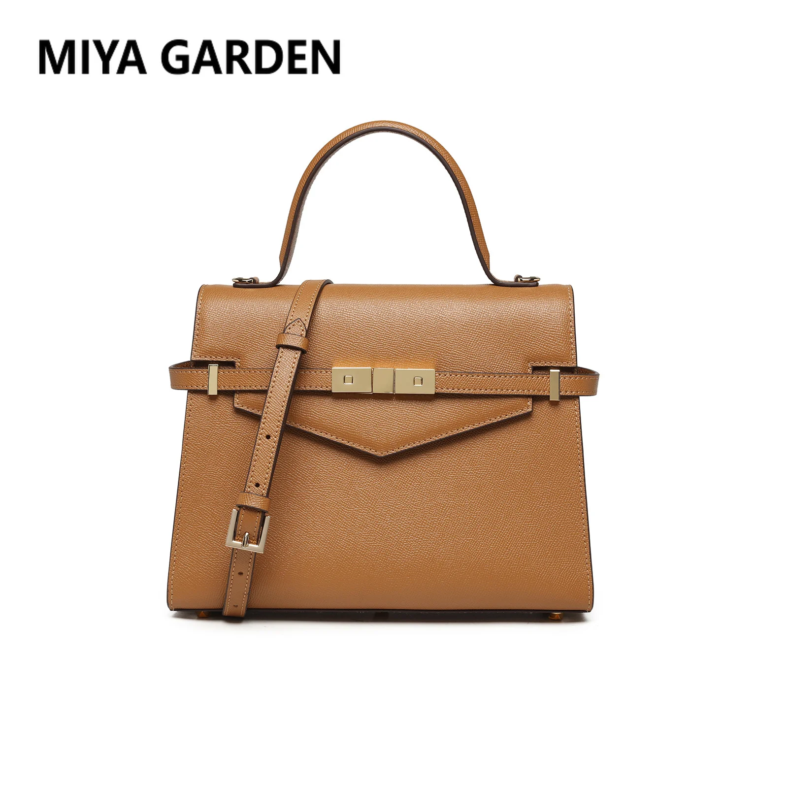 

MIYA GARDEN New Women's Shoulder Bags High Quality Luxury Classic Kelly Bags Leather Fashion Designer Ladies Handbags