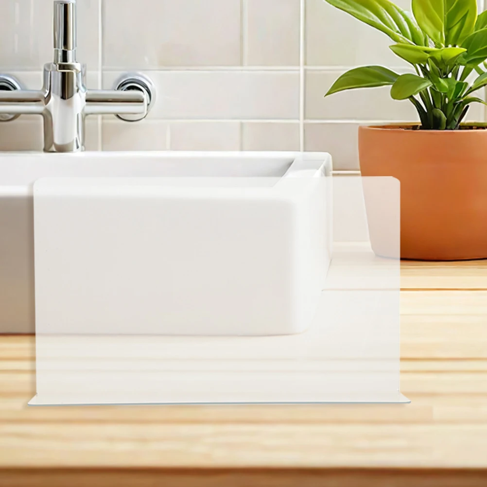 

2 Pcs Bathroom Splash Board Vanity Backsplash Tub Water Guard Bathtub Splashback Proof