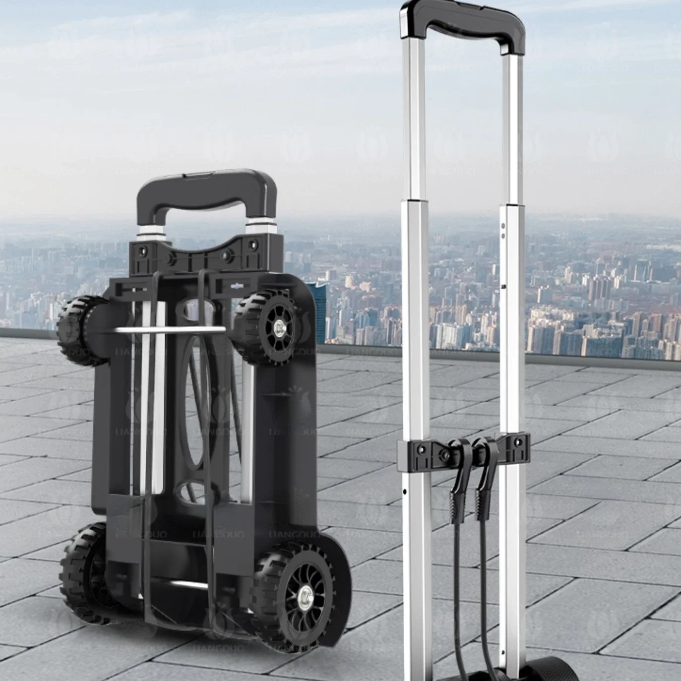 

Trolley household folding portable trolley to buy food express light luggage trolley trailer.