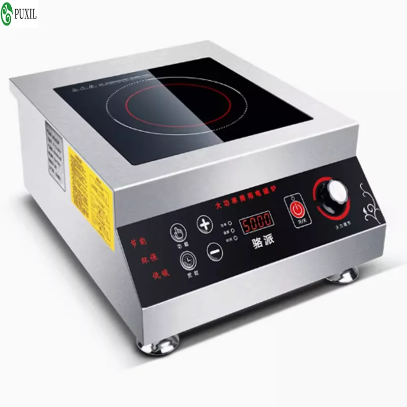 5000W High Power Induction Cooker Desktop Cooktop Stir-Fry Electric Cooker Canteen Appointment Timing Electric Stove