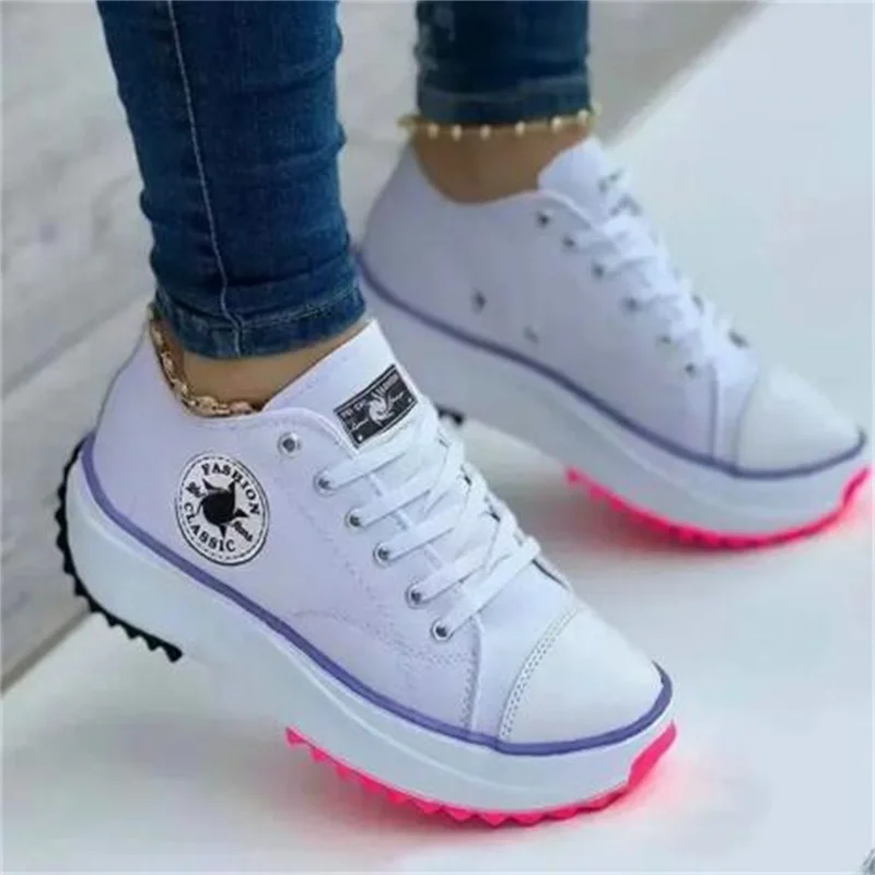 

New women's canvas shoes, women's casual shoes, women's sports shoes, and lace up flat shoes for 2025,