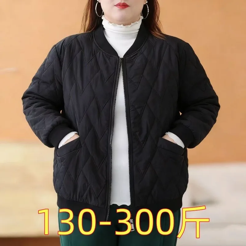 Korean Version Loose Cotton Clothed Autumn New Model Woman Coat Zipper Solid Casual Female Cotton-padded Jacket Outwear Tops
