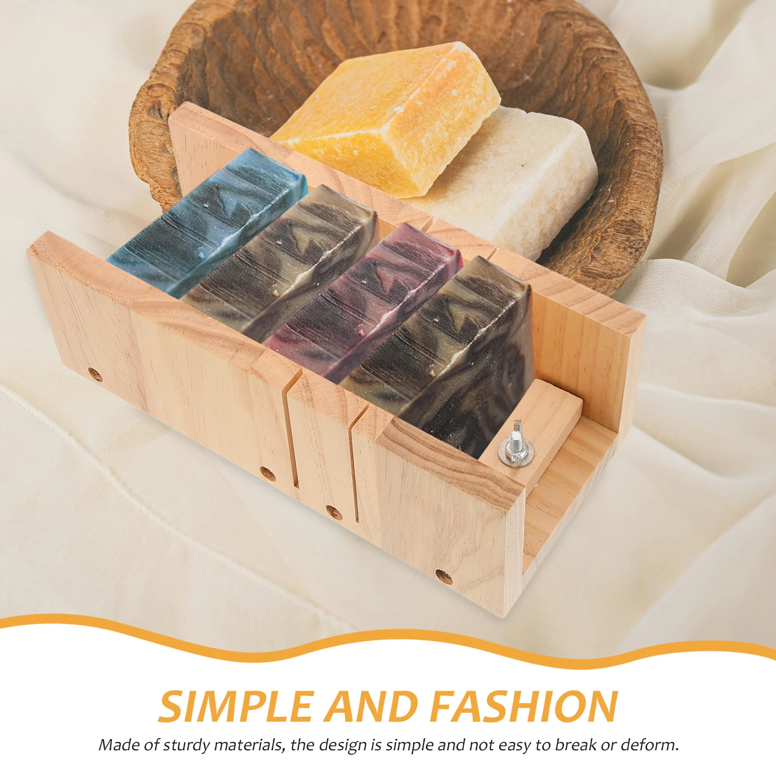 Exquisite Workmanship Soap Cutter Wood Mold Double Slots Easy to Use Soap Making Tool Double Slots Cutting Mold