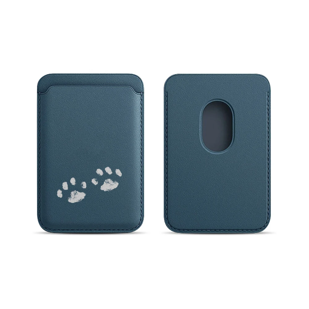 Niedliche Paw Bean Leder-Kartenhülle Handy-Kartenhalter Magnetische Hülle Geeignet für alle iPhones mit Magsafe-Kartenfunktion Handy-Rückentasche – Detail 6