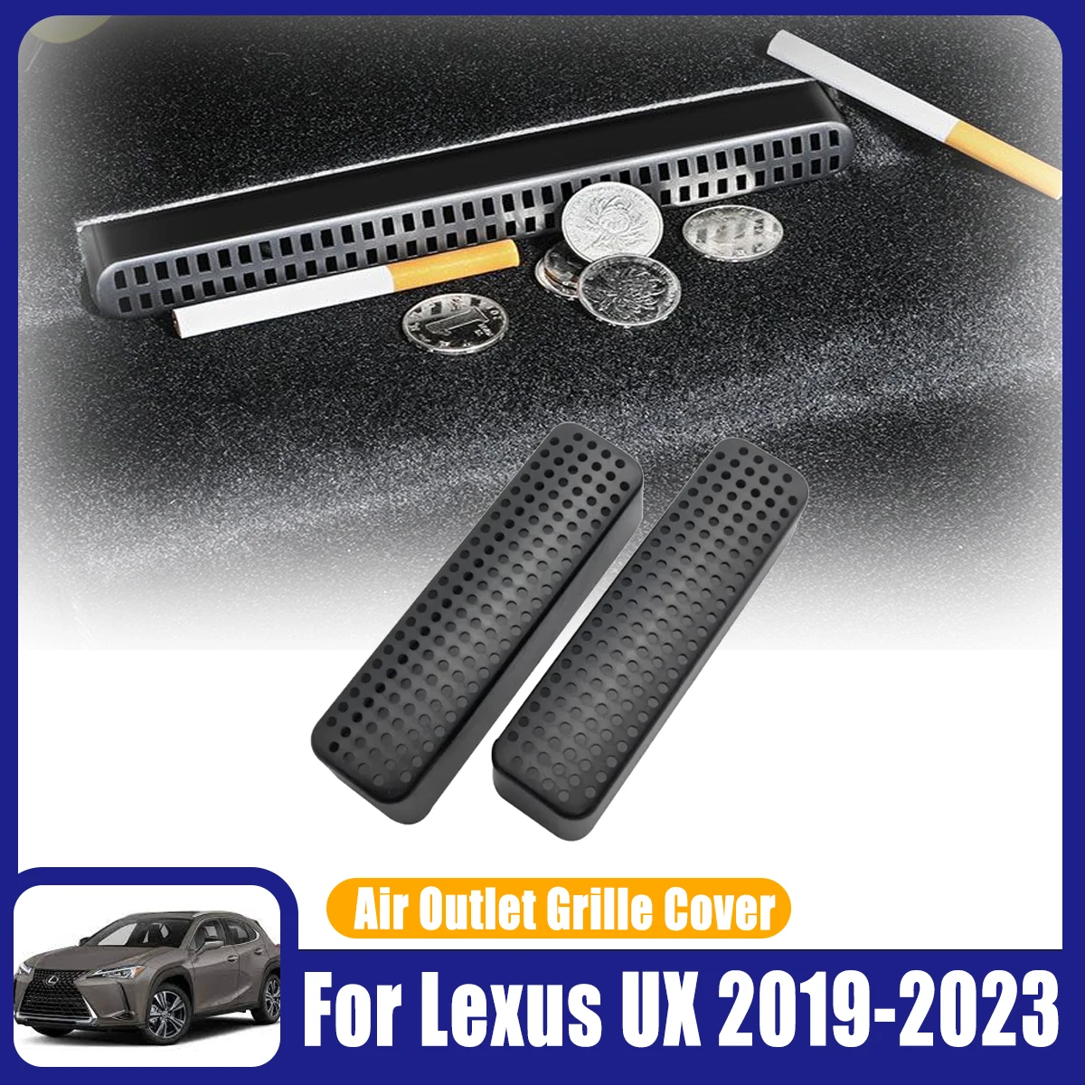 

Air Vent Outlet Cover For Lexus UX ZA10 250h 300e 200 2019-2023 2020 Car Accessories Under-Seat Protectors Anti Debris Dust Mesh