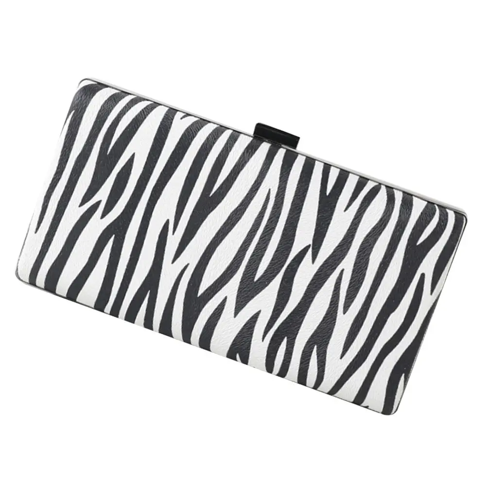 1Pcs Zebra Pattern Evening Bag Stylish PU Handbag for Women Party Banquet Gathering All Convenient Lock Buckle