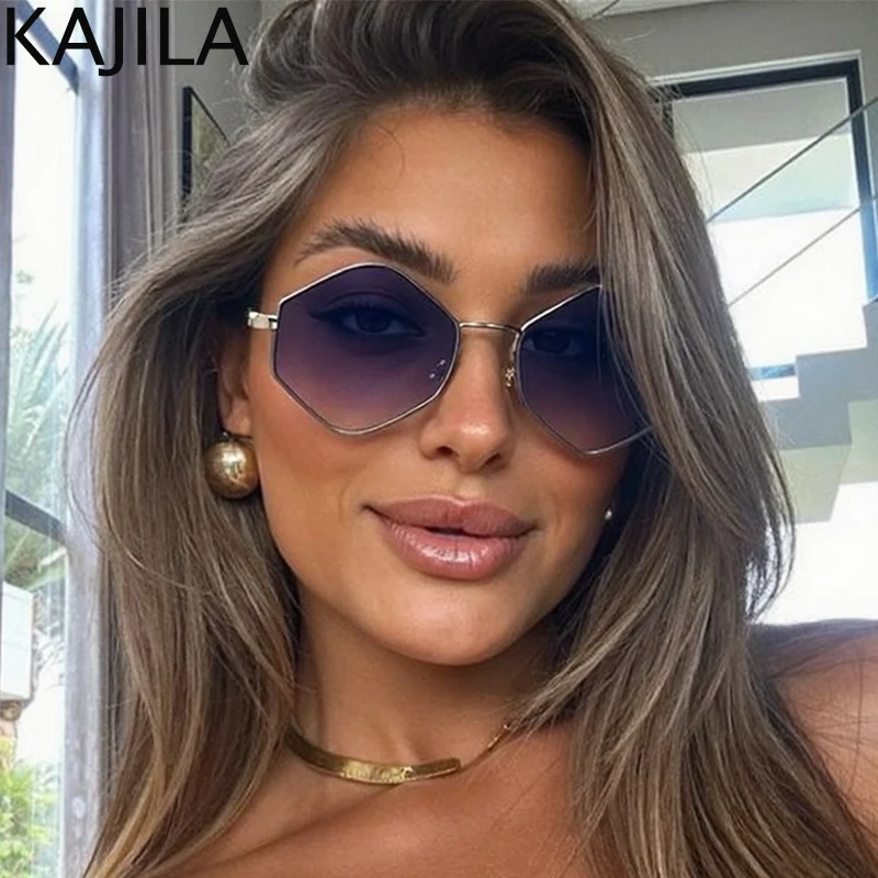 

Small Frame Hexagon Punk Sunglasses Women 2025 Luxury Brand Vintage Retro Polygon Sun Glasses For Ladies UV400 Protection Shades