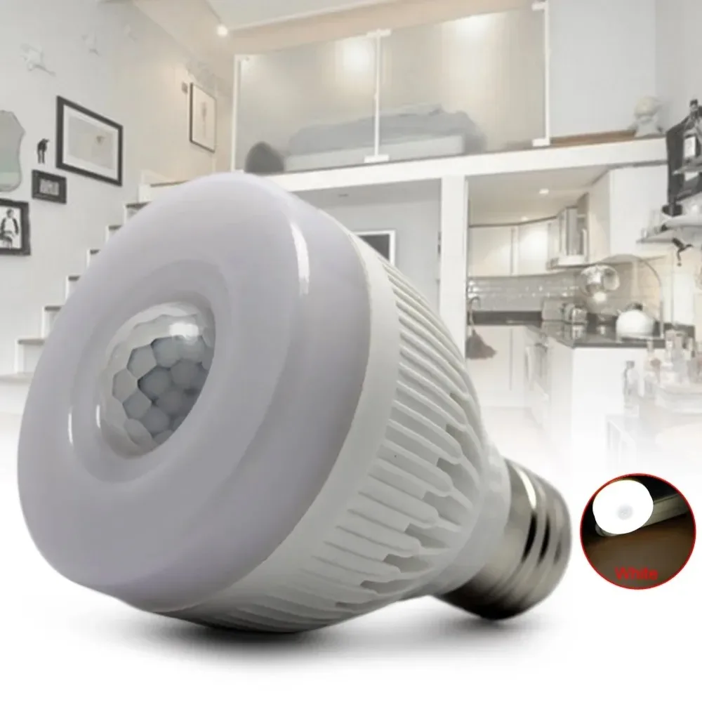 E27 5W LED Sensor Bulb 85-265V PIR Motion Sensor Light Bulb Auto ON/OFF LED Lamp Day Night Light For Stair Hallway Pathway