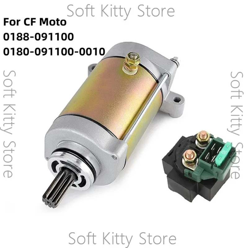 Starter Motor & Solenoid Relay for CFmoto CF500 CF188 CF Moto 500cc Rancher 500 600 X5 X6 Z6 ZForce UForce Swat Trail ATV UTV