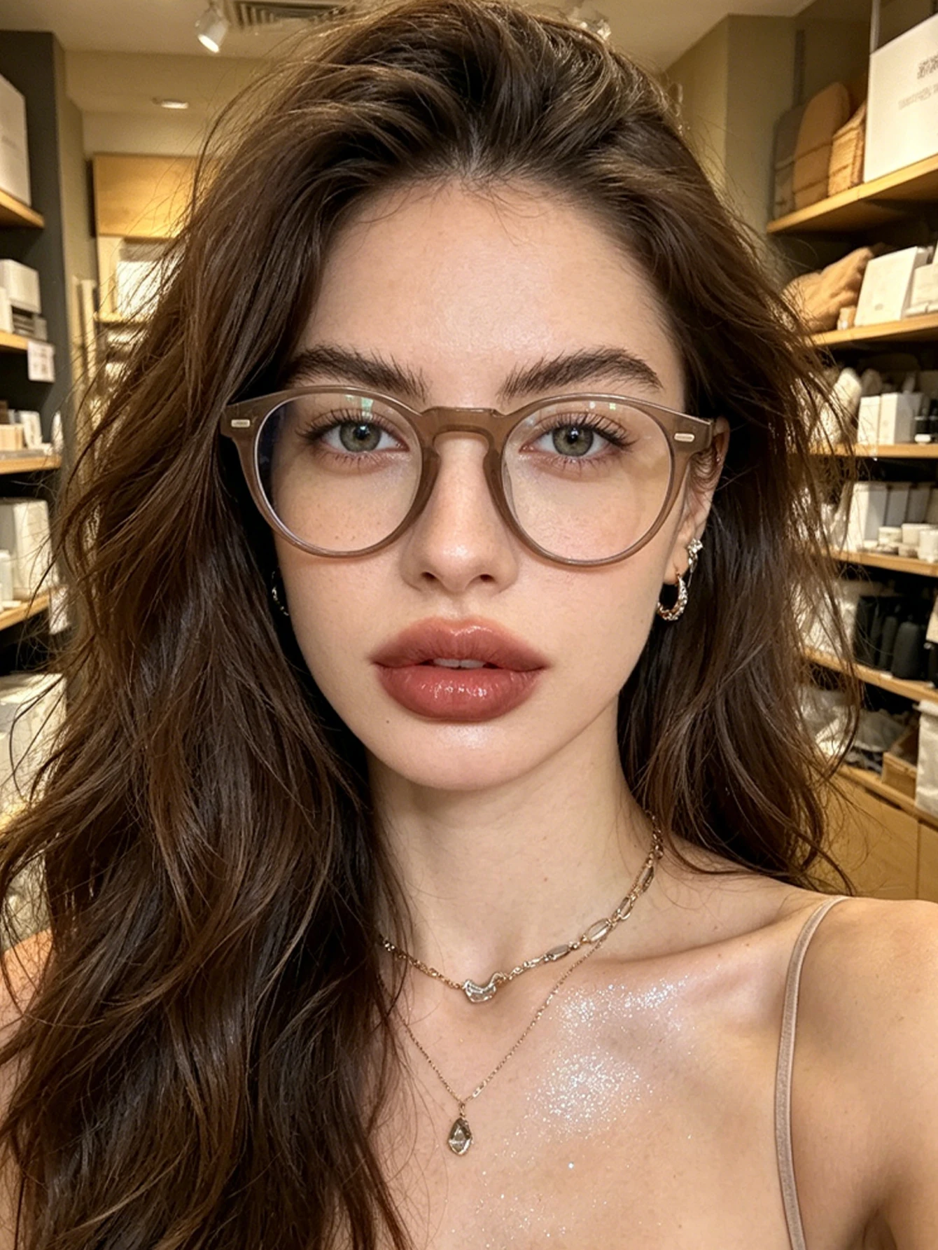 1pc literary style round glasses niche trend simple casual net celebrity the same style men and women wear daily
