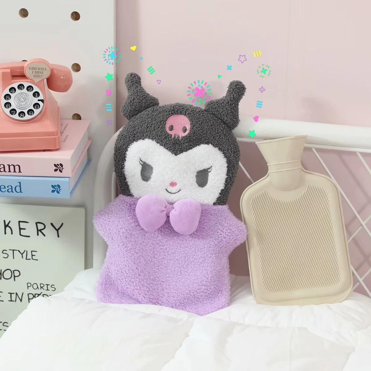 Sanrio Cute Plush Hand Warm Bag Hello Kitty Kuromi Cinnamoroll My Melody Hot Water Bottle Bag Girls Gifts