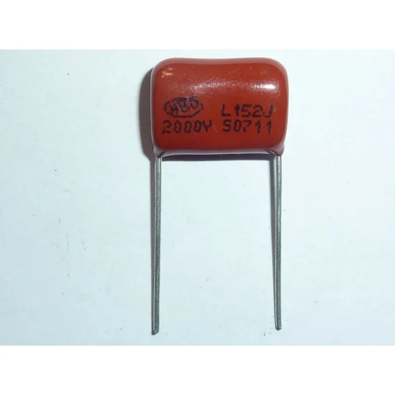 

500pcs CBB capacitor 152 2000V 152J 2KV 1500pF 1.5nF P15 CBB81 Metallized Polypropylene Film Capacitor