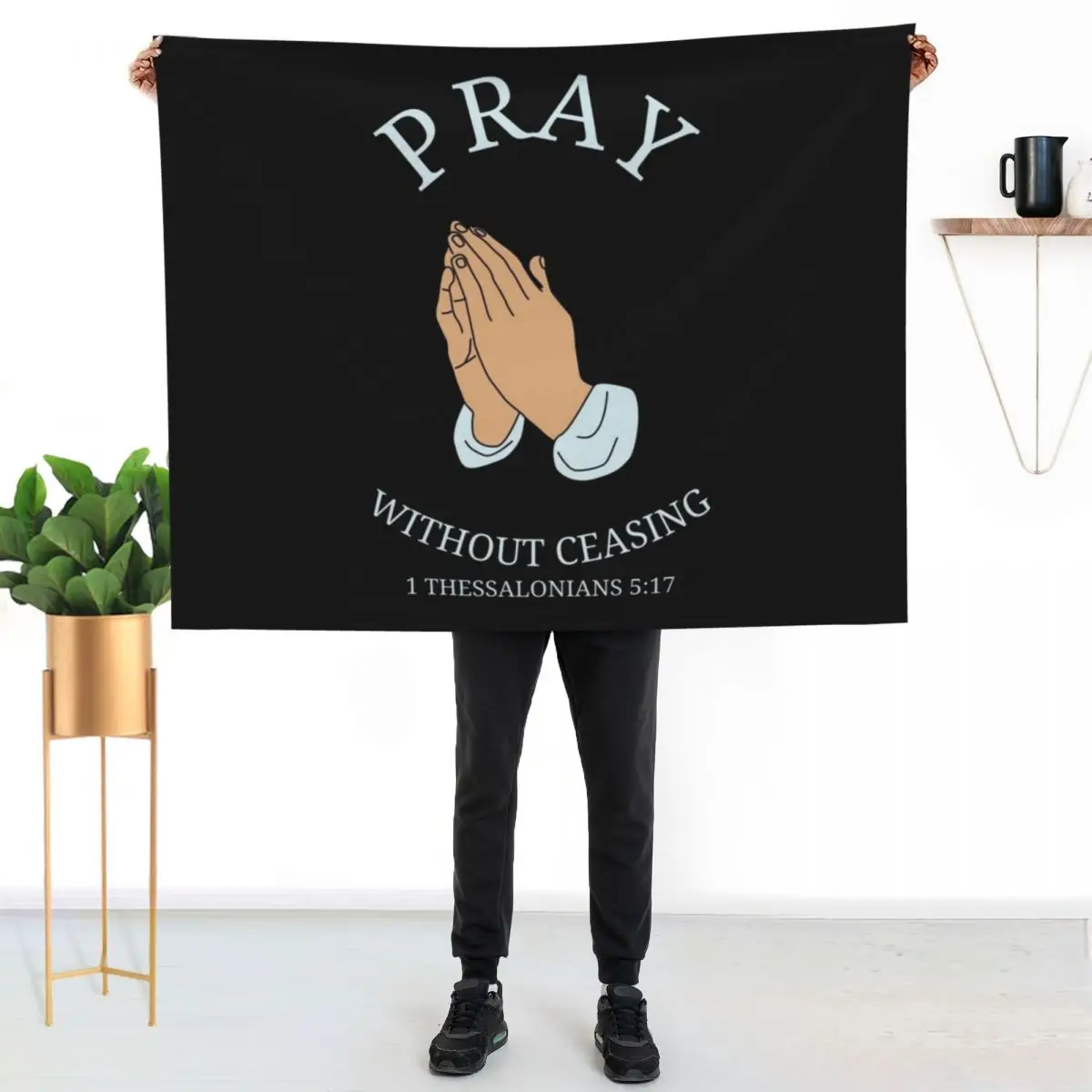 Pray Without Ceasing Rejoice Always Pray Until Something Happens Throw Blanket Luxury St Hairy halloween Blankets