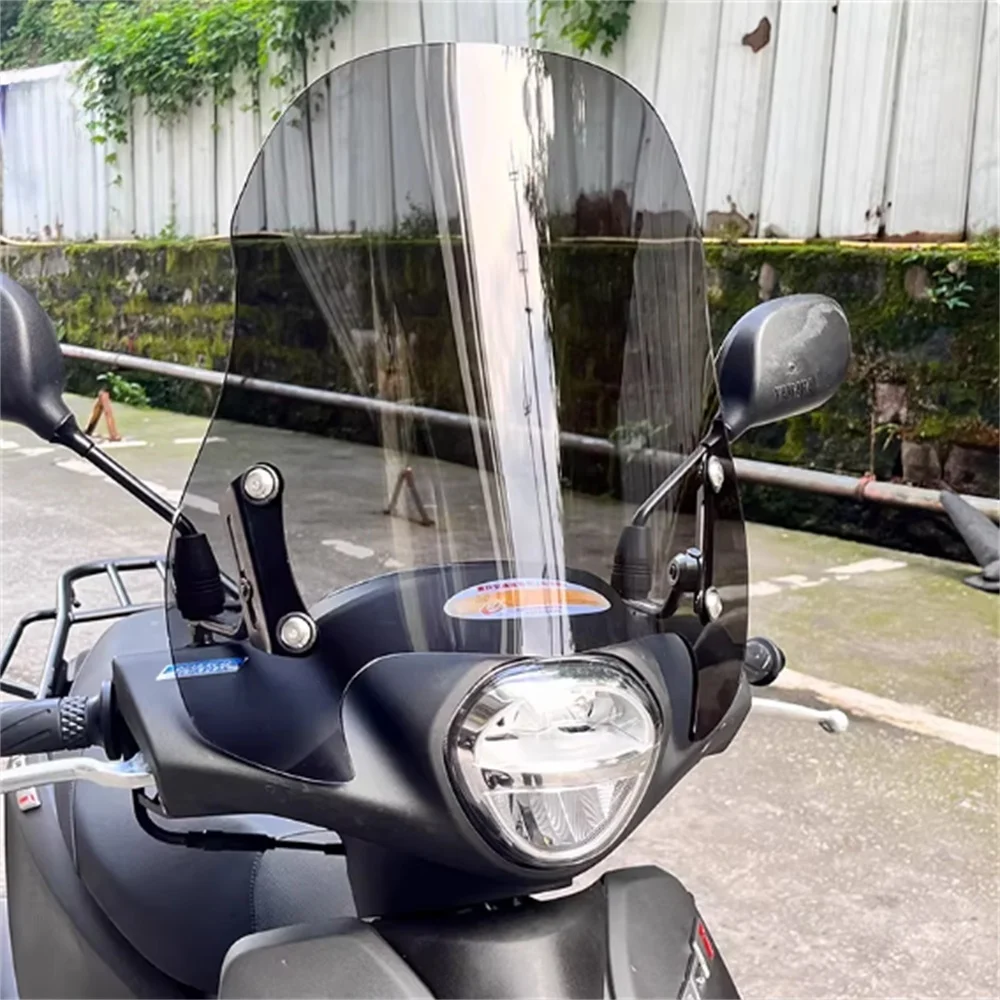

For YAMAHA AS125 JOG-i 125 JOG-i 125Plus high-quality windshield raised front windshield with lifting bracket chest guard