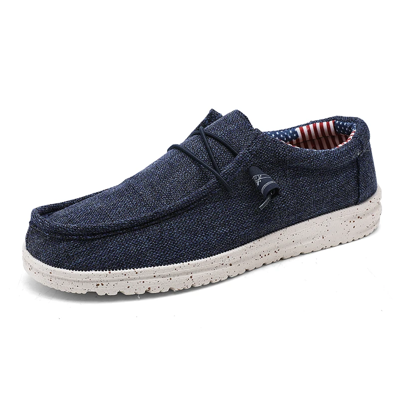 Men 2024 new leisure sports shoes spring summer breathable light outdoor canvas shoes large size men's shoes walking loafers