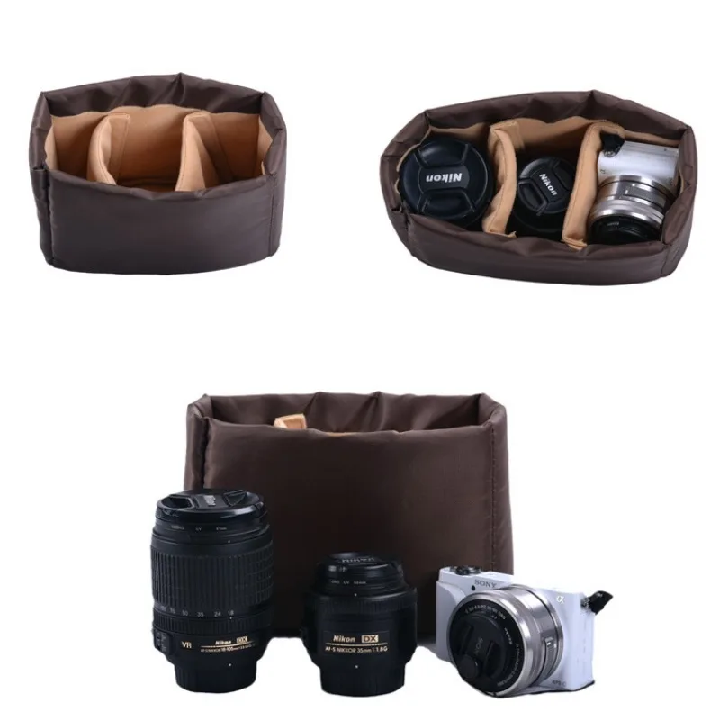 Casual ethnic style SLR camera bag Removable interior camera bag Single shoulder crossbody bag Diagonal bag Small square bag