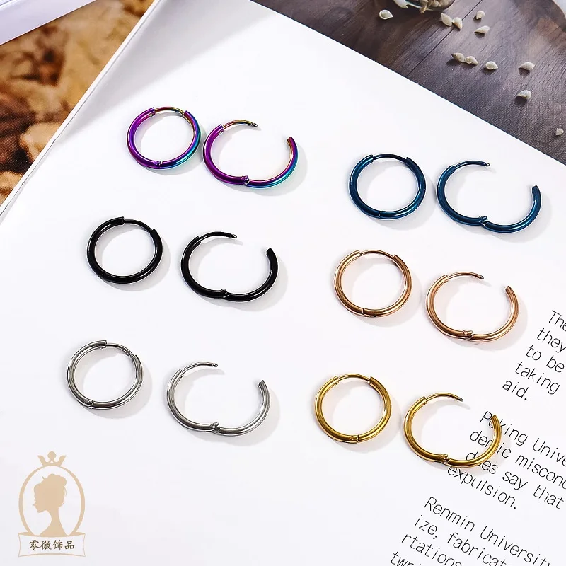 1,6 mm einfache chirurgische Edelstahl-Huggie-Creolen für Damen und Herren – Knorpel-Ohrpiercing-Schmuck – Detail 4
