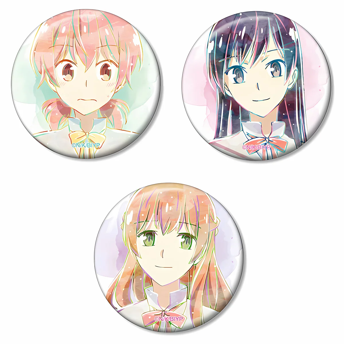 

58mm Anime Bloom Into You Koito Yuu Nanami Touko Cosplay COSTUME Badge Pin SPTE Tinplate Brooch﻿ Prop Gilf