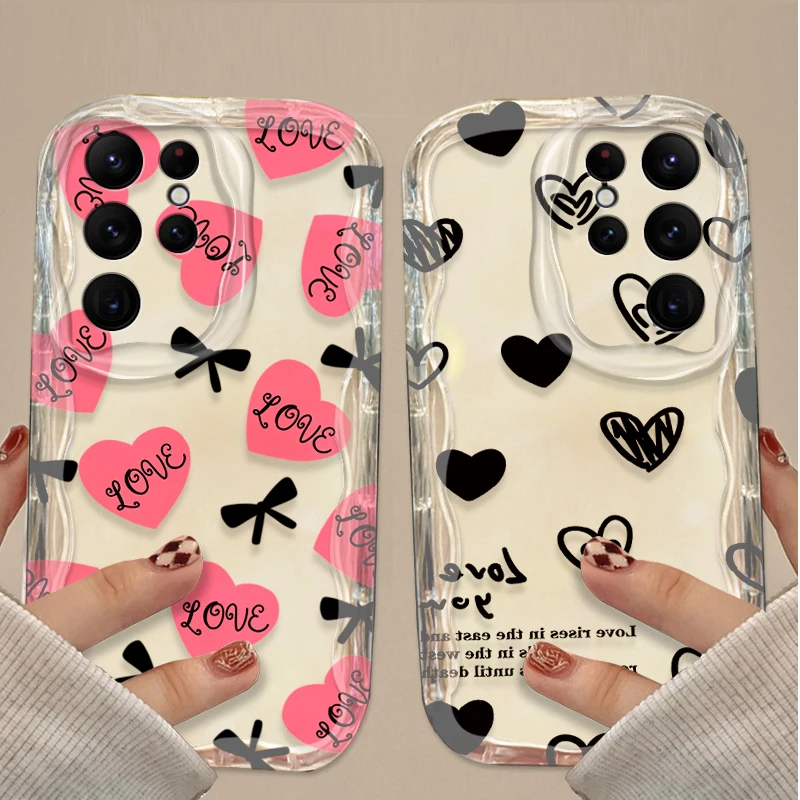 Love Bows Phone Case For Motorola Moto E14 G24 G15 G75 G35 G05 R13 G54 G14 G34 G84 G53 G52 E22 Edge 50 Pro Ultra Fusion 4G 5G