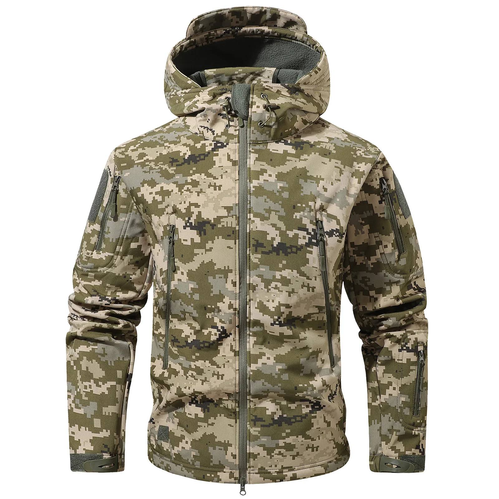 New Fashion Autumn Winter Men's Solid Color Casual Trendy Simple Basic Loose Sports Hooded Jackets Male 3 in 1 Coat Clothes Tops
