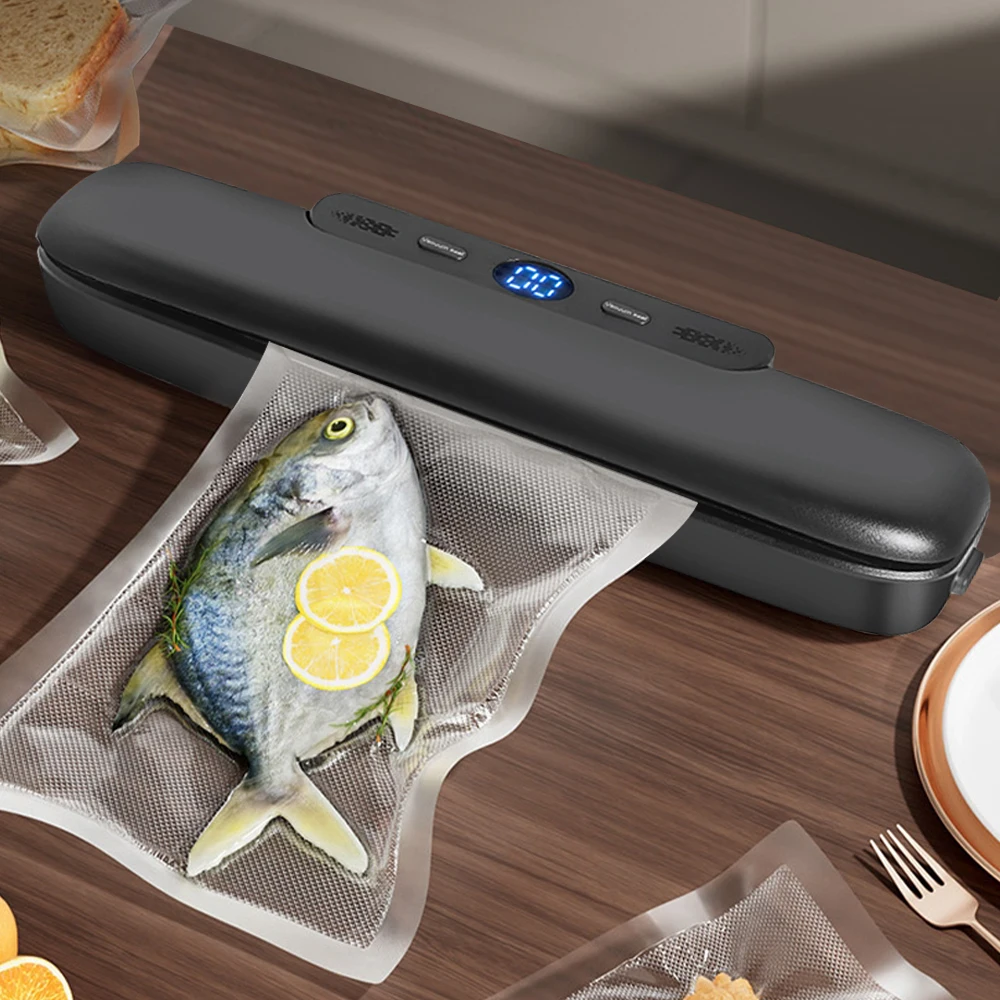 saengQ Vacuum Sealer Packaging Machine Food Vacuum Sealer With Free 10pcs Vacuum bags Household Vacuum Food Sealing