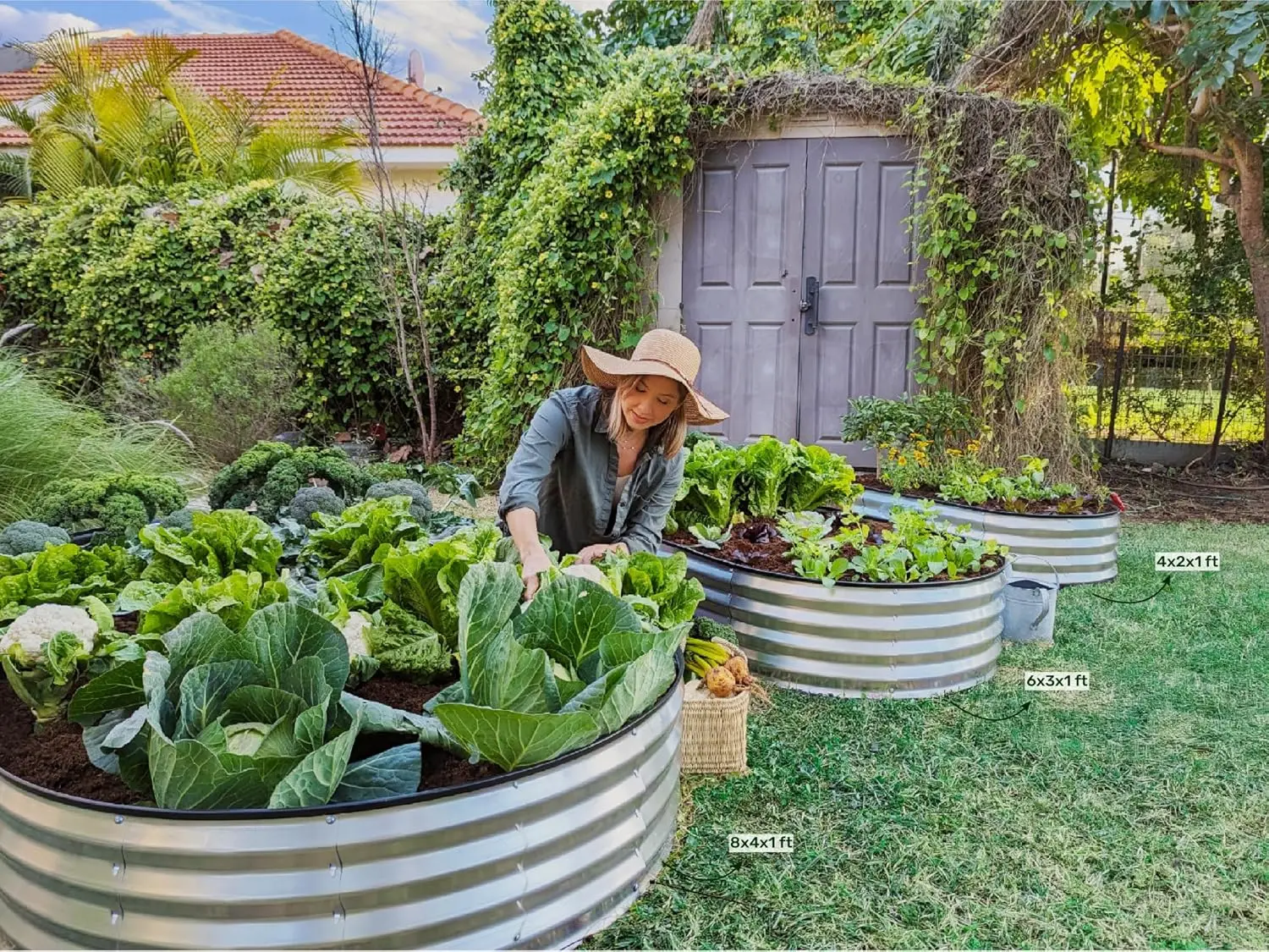 

Galvanized Raised Garden Beds Outdoor // 8×4×1 ft (2-Pack) Planter Raised Beds