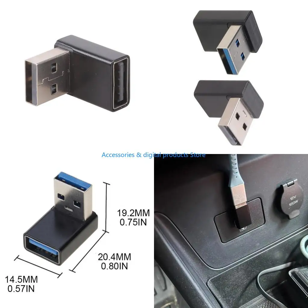77JD Set of 2pcs USB Plug Adapter Fast Speed Data and Fast Charging for Gadgets