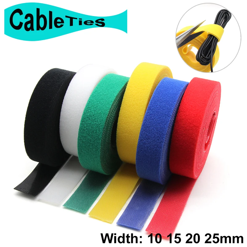 5m/roll Cable Tie Holder Self Adhesive Tape 10/15/20/25mm Nylon Strap Cable Management Strips Wire Organizer Fastener